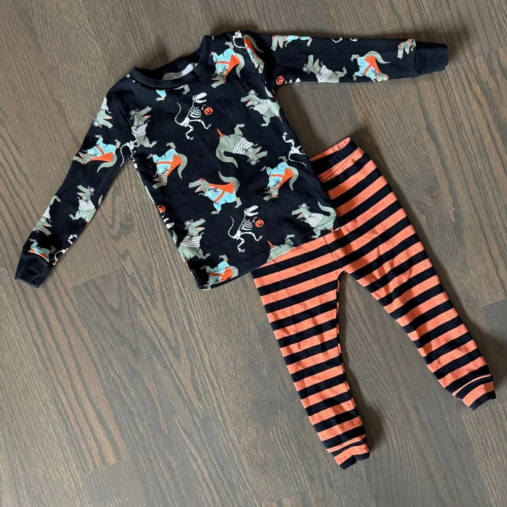 Carter’s Just One You 4-Piece Halloween Dinosaur Cotton Pajama Set 2T Boys